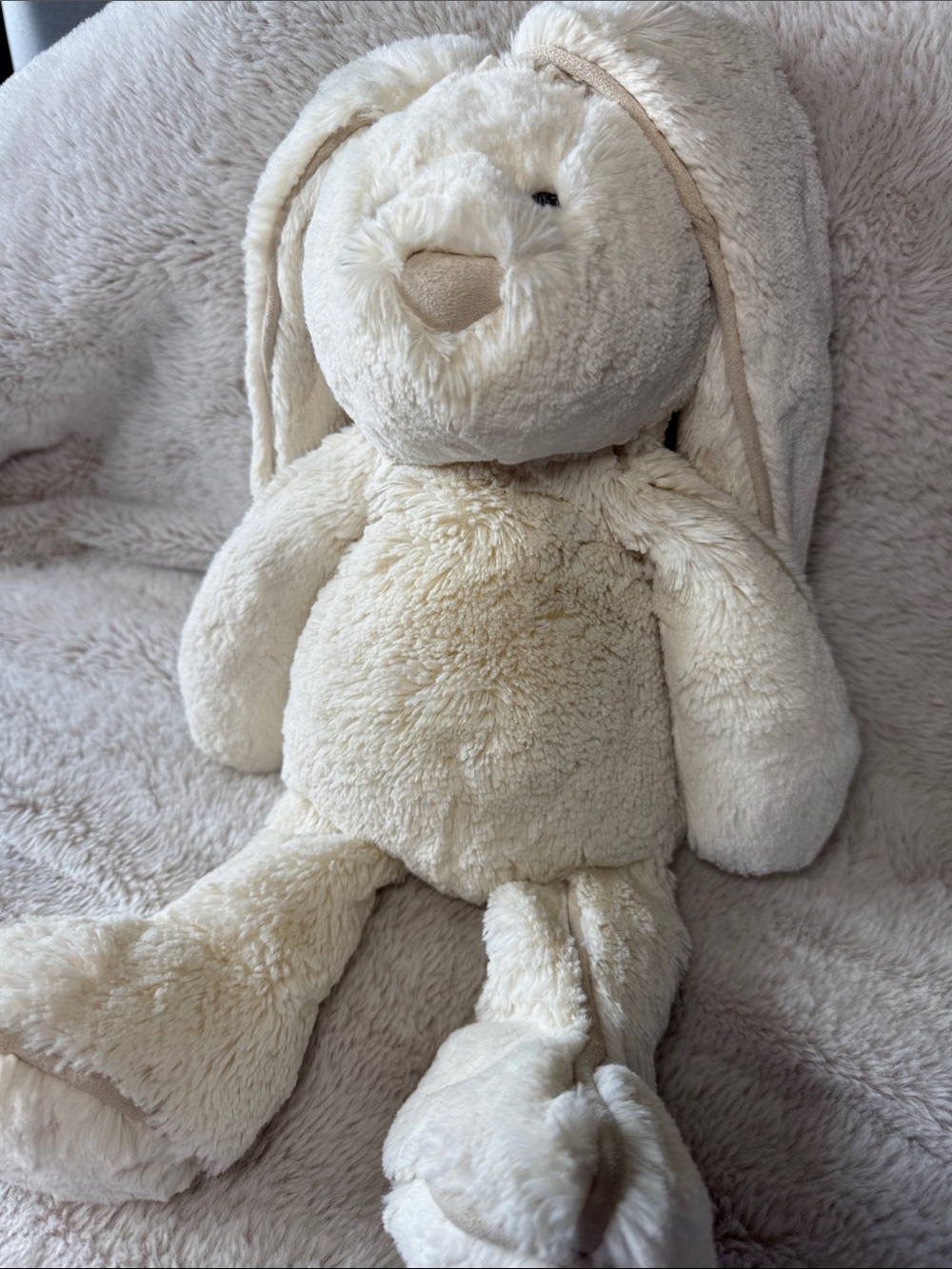 Jellycat Bashful Cream Piper Bunny Rabbit Plush Stuffed Animal Medium - Picture 3 of 10